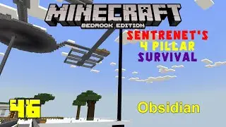 Getting Obsidian | 4 Pillar Survival with SentreNet: Ep 46 | Minecraft SkyBlock