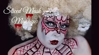 Sliced Mask Makeup #31daysofhalloween2017