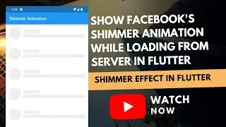 Show Facebook's Shimmer Animation while loading data from Server in Flutter. Shimmer Effect Flutter