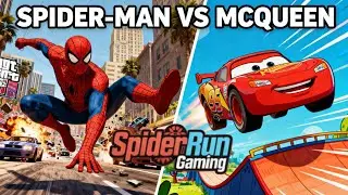 GTA V Spider-Man Stunt Racing Challenge 🤯 | Disney Cars & Lightning McQueen Extreme Race #gta5online