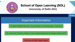 Sol 4th & 6th semester registration from starts may June 2022 || chose your subject now ||&bull;