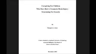 Care Giving For Children Who Have Had Traumatic Brain Injury/AUDIOBOOK/PART2 (Pages 87 170)