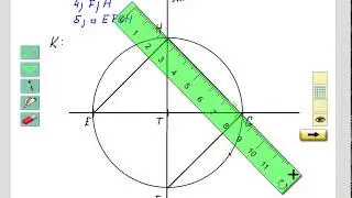 Rýsování (čtverec zadaný polovinou délky úhlopříčky), Geometrie pro 5.roč., str. 25, cv. 3