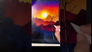  Melukis Sunset Aesthetic di iPad | Procreate Speedpaint 🎨🌅&rdquo;