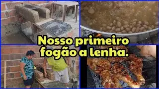 #vlog Nosso primeiro fogão a lenha.😱