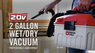 PORTER-CABLE 20V MAX* Cordless 2-Gallon Wet Dry Vacuum (PCC795B)