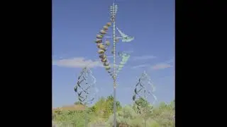 Lyman Whitaker's Kinetic Wind Sculpture Grouping Nested Twisters