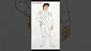 Disney prince Eric / how to color Disney prince. #art #craft