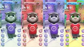Talking Tom Cat Funny 🤣 Moments Color Effect Video || Talking Tom Ginger Cartoon Color Effects video