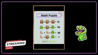 Brain Test LIVE: Solve the Cute Animal Math Puzzle  (Rabbit &times; Owl - Frog = ?)