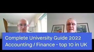 UK Top 10 for Accounting / Finance in Complete University Guide 2022
