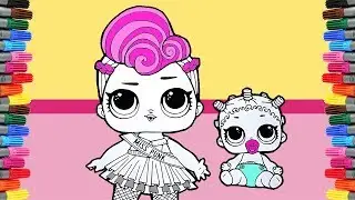 LOL Dolls Coloring Pages | Coloring Miss Punk and LIL Cosmic Queen