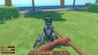 Raft - How to attack a Butler-Bot - [Hyslyne's Guides]