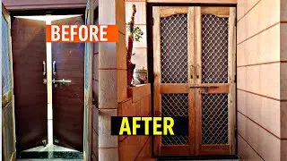 सागवान लकड़ी का मजबूत चिकडौर जाली वाला दरवाजा | Door Design Idea
