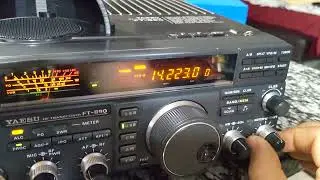 testing the old Yaesu FT-890 Yaesu Ym 38 Mic. and an LNR 20 end fed half way 20w