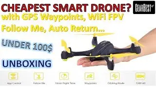CHEAP SMART GPS Waypoint DRONE UNDER 100$: HUBSAN X4 STAR H507A [UNBOXING]