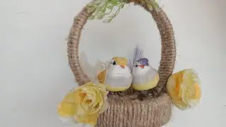 bird nest hanging for home and car #homemadedecorationideas​ #trendingDIYideas​ #craft #birdcraft​