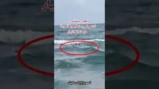 سجد يشكر الله بعد انقاذه من الغرق🤲..شاب كاد أن يغرق هو ومن كان يحاول إنقاذه من شدة التيار