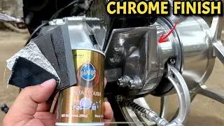 DIY Chrome Mirror Finish Manual Method (*2 hours lang ginawa*) | Moto Arch 