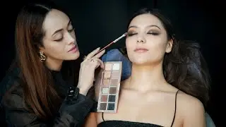 ASMR Sultry Dark Makeup | Face Prep, Bold Glam, Brush Sounds, Precision Detailing & Mist Triggers