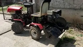 FREZA TRACTABILA PT MOTOCULTOR FACUTA ACASA / 4x4 motocultivator with tow-behind tiller