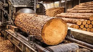 Giant Cedar Logs Turned Into Luxury Roof Shingles in Seconds