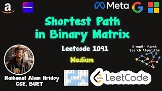 Shortest Path in Binary Matrix - Leetcode 1091 - Java