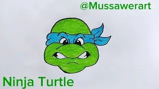How to draw a cute Ninja turtle 🐢||easy drawing tutorial||easy and cute drawing 