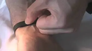 How to put on a Fitbit Flex wristband (Weiner method)