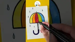 Regenschirm aus dem Buchstaben J zeichnen  I  4+ 🌧️☔️  #howtodraw #zeichentutorial
