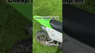 Stock pipe vs cheap Amazon slip on what one sounds better? #dirtbikes #110 #pitbike