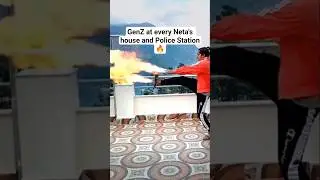 🔥GenZ burning every police station and politician house #genzprotest #memes