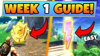 Fortnite WEEK 1 CHALLENGES GUIDE! &ndash; LIGHTNING BOLTS LOCATIONS, Treasure MAP (Battle Royale Season 5)
