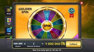 Receiving 1000000 coins from lucky golden spin!