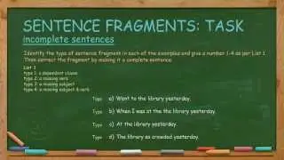 Sentence Fragments
