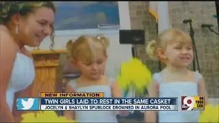 Twin girls, 2, laid to rest in same casket after dying together in drowning accident
