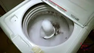 GE Top Load Washer Model GTW525ACPWB   Mop Head Test   Speed Wash Cycle 60fps