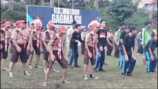 senam pagi saat lomba gagma di samboja #pramuka #zhembas