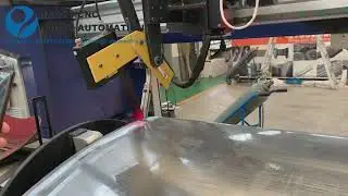 Aluminum fuel tank welding machine with laser tracker dome