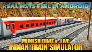 Indian train simulator in mobile real msts type  graphics wow 😳|| Live streaming of MUKESH_DINO's