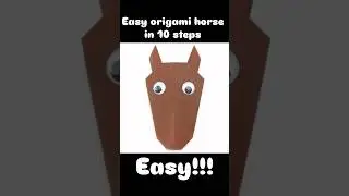 Easy origami horse in 10 steps|origami horse #origami #diy