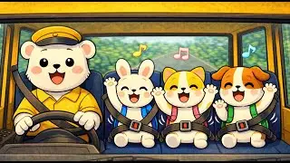 Wheels on the Bus 🚌 | Happy School Bus Adventure | Fun Kids Song Animation