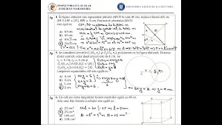 Simulare EN matematică ISJ Maramureş - decembrie 2025 - Subiectele I şi II