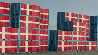 Exploring Denmark's trade with export and import container video footage! #chromakey