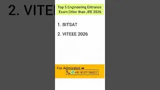 Top 5 Engineering Entrance Exam Other than JEE Mains 2026 | Top 5 BTech Entrance Exam list | Cares
