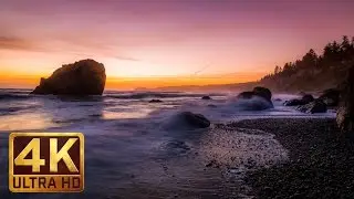 Пляж RUBY BEACH. ЛЕТНЕЕ ВРЕМЯ, Полуостров Олимпик, 4K Релаксационное видео - ТРЕЙЛЕР &ndash; 34