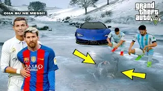 RONALDO VE MESSİ BUZUN ALTINDAKİ YARATIĞI BULUYOR! - GTA 5