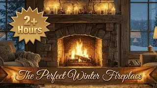 The Perfect Winter Fireplace ❄️🔥 Snowfall, Candlelight & Cozy Silence