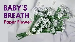 Aesthetic Baby&rsquo;s Breath Paper Flower Tutorial | Cara Membuat Bunga kertas  #craft #hvs #origami 
