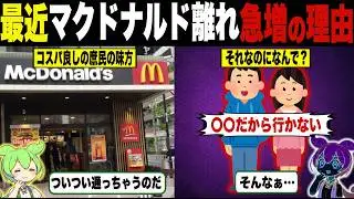 ファストフード離れが急増している理由【ずんだもん＆ゆっくり解説】